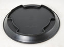 2 Mix Round Black Plastic Humidity/Drip Trays - 4.75