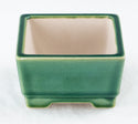 Fine Square Glazed Mame Shohin Bonsai Pot + Mesh 3.5