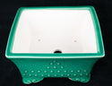Vintage Fine Square Bonsai Pot with Rivet + Mesh 7.5