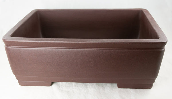 Vintage Rectangular Yixing Zisha Bonsai Pot + Mesh - 11.25