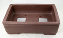 Vintage Rectangular Yixing Zisha Bonsai Pot + Mesh - 11.25