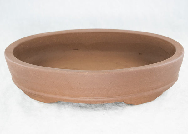 Oval Yixing Zisha Bonsai Pot + Mesh - 12