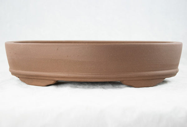 Oval Yixing Zisha Bonsai Pot + Mesh - 12