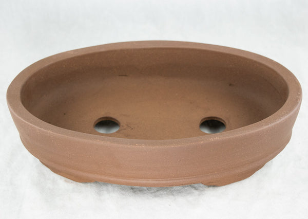 Oval Yixing Zisha Bonsai Pot + Mesh - 12