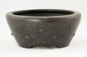 Vintage Round Drum Zisha Bonsai Pot + Mesh - 4.5