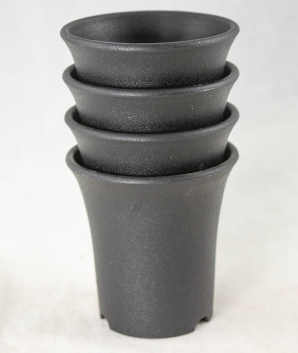 Japanese Black Plastic Cascade Pot - 2.75