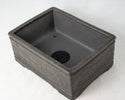 Vintage Rectangular Yixing Zisha Bonsai Pot + Mesh - 6.25