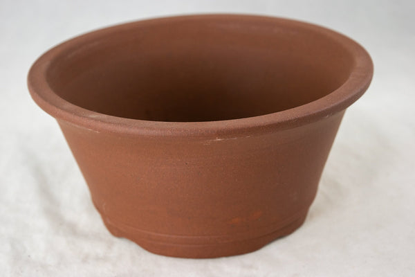 Round Yixing Zisha Bonsai Pot + Mesh - 5.75