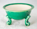 Fine Round Green Mame Shohin Bonsai Pot + Mesh - 4.25