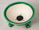 Fine Round Green Mame Shohin Bonsai Pot + Mesh - 4.25