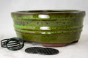 Oval Glazed Shohin Bonsai Pot + Mesh + Wires 6