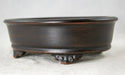 Vintage Brown Oval Yixing Zisha Bonsai Pot + Mesh -  8.25