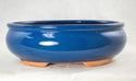 Oval Blue Stain Glazed Bonsai pot + Mesh + Tray - 10