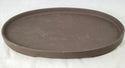 Japanese Yokkaichi Unglazed Oval Suiban Tray for Bonsai Tree, Suiseki Rock - 10.25